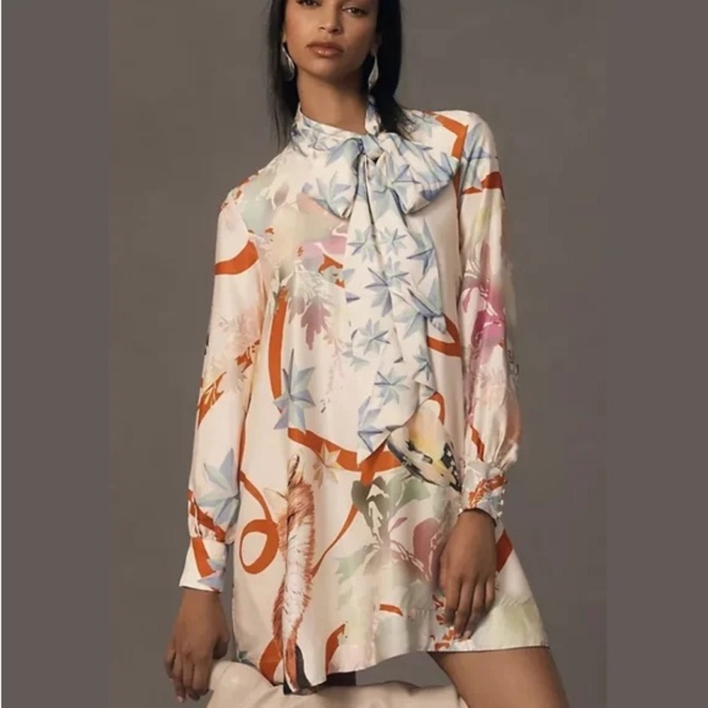 NWT Maeve Tie Neck dress - sz M